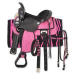 Tough-1 Krypton Western Youth Saddle with  Zebra Package