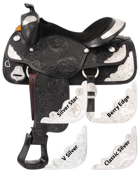 Silver Royal Youth Challenger Silver Show Berry Edge Trim Saddle Package