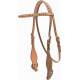 Cowboy Pro Floral Tooled Browband Headstall W/Praying Cowboy