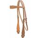 Cowboy Pro Basket Browband Headstall W/ Copper Concho