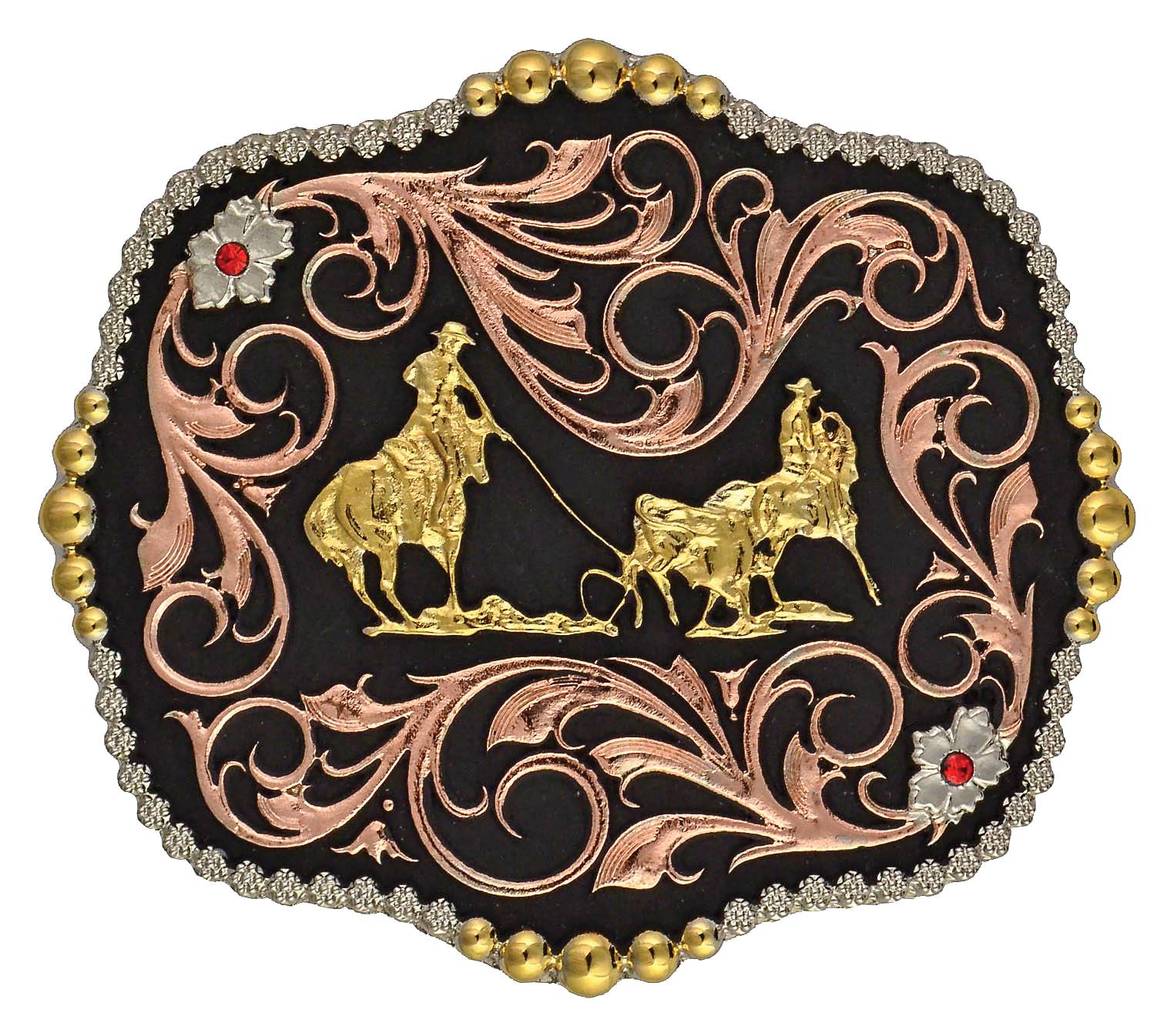 Montana Silversmiths Team Ropers Traditional Attitude Buckle