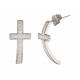 Montana Silversmiths Sparkling Curled Cross Earrings