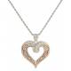 Montana Silversmiths Two Tone Copper Ribbon Heart Necklace