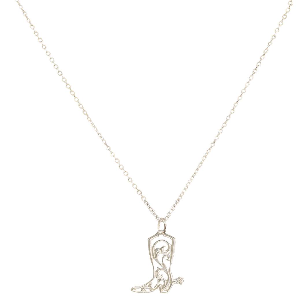 Montana Silversmiths Petit Cowgirl Kicks Charm Necklace