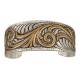 Montana Silversmiths Heirloom Gold Flower Buds Accents Cuff Bracelet