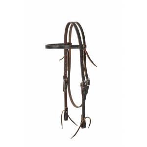Weaver Turquoise Cross Skirting Leather Browband Headstall