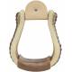 Billy Cook Saddlery Rawhide C Laced Bell Stirrup