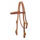 Tory Leather Cowboy Old Time Brow Band Headstall