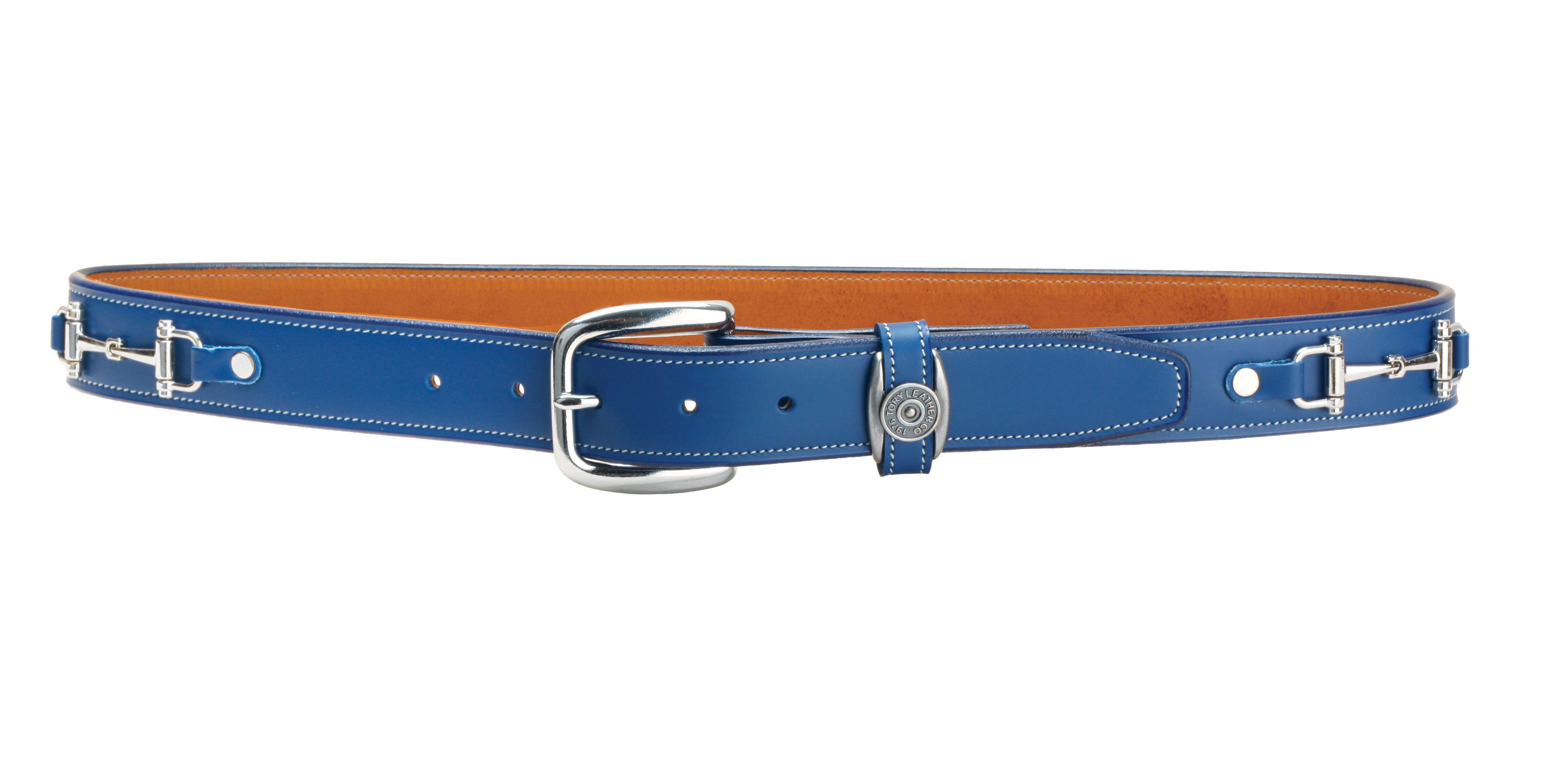 Tory Leather Silver Snaffle Bits Belt