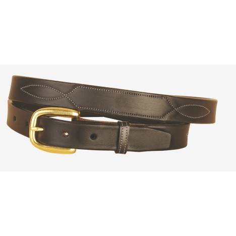 Tory Leather Stitched Pattern Leather Belt