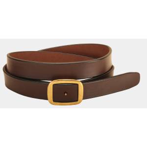 Tory Leather Square Conway Buckle Belt