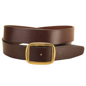 Tory Leather Square Conway Buckle Wide Belt