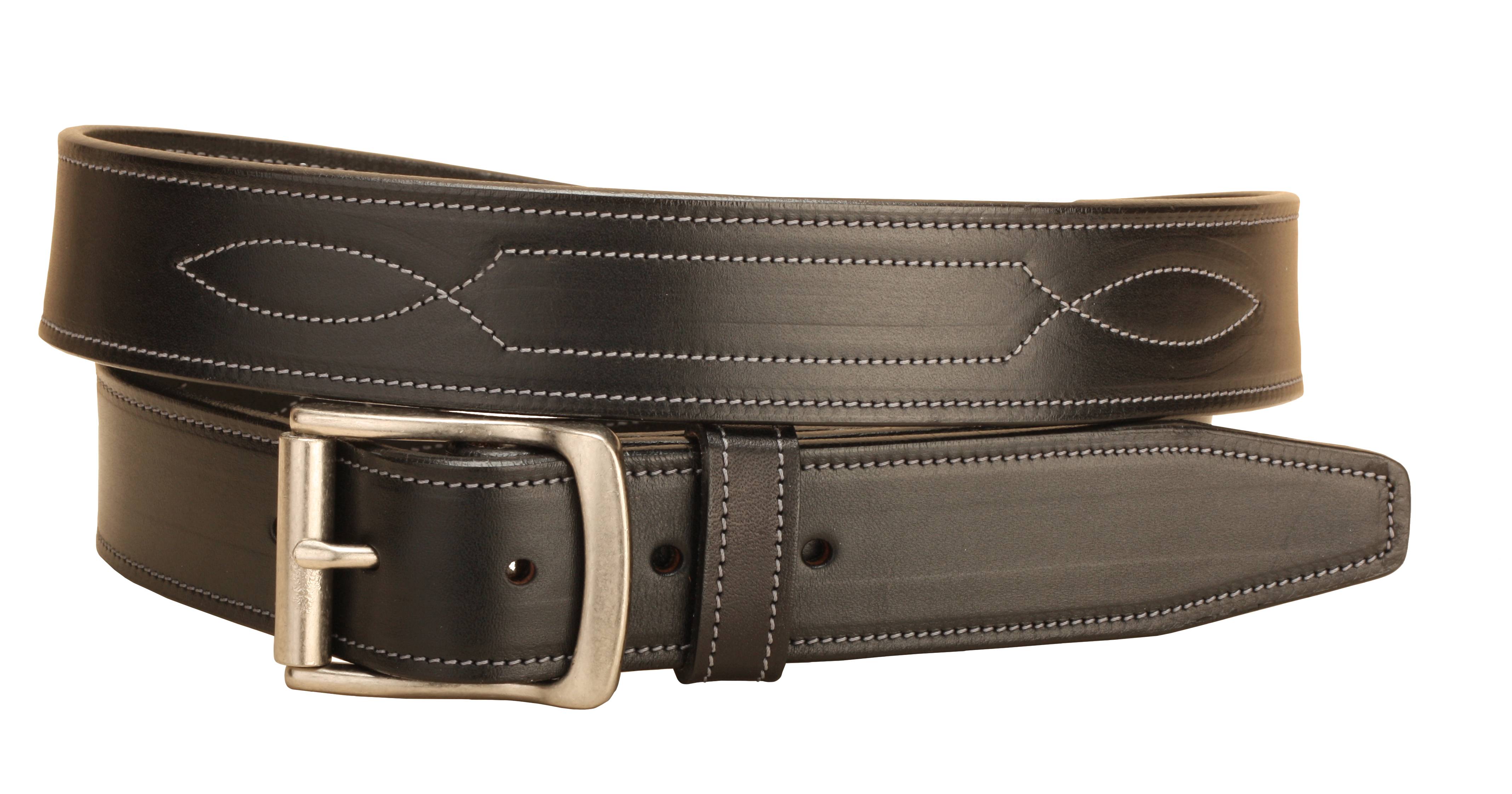 Tory Leather Triple Stitched Pattern Leather Belt | HorseLoverZ