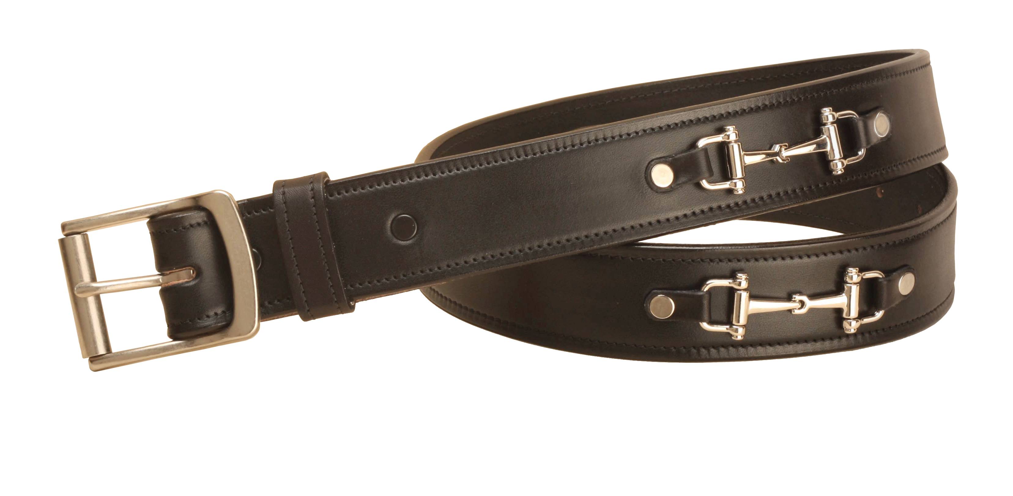 Tory Leather Nickel Snaffle Bit Leather Belt