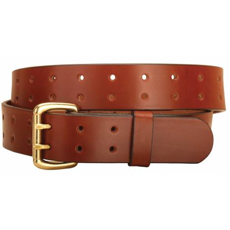 Tory Leather Double Tongue Leather Belt with Double Holes