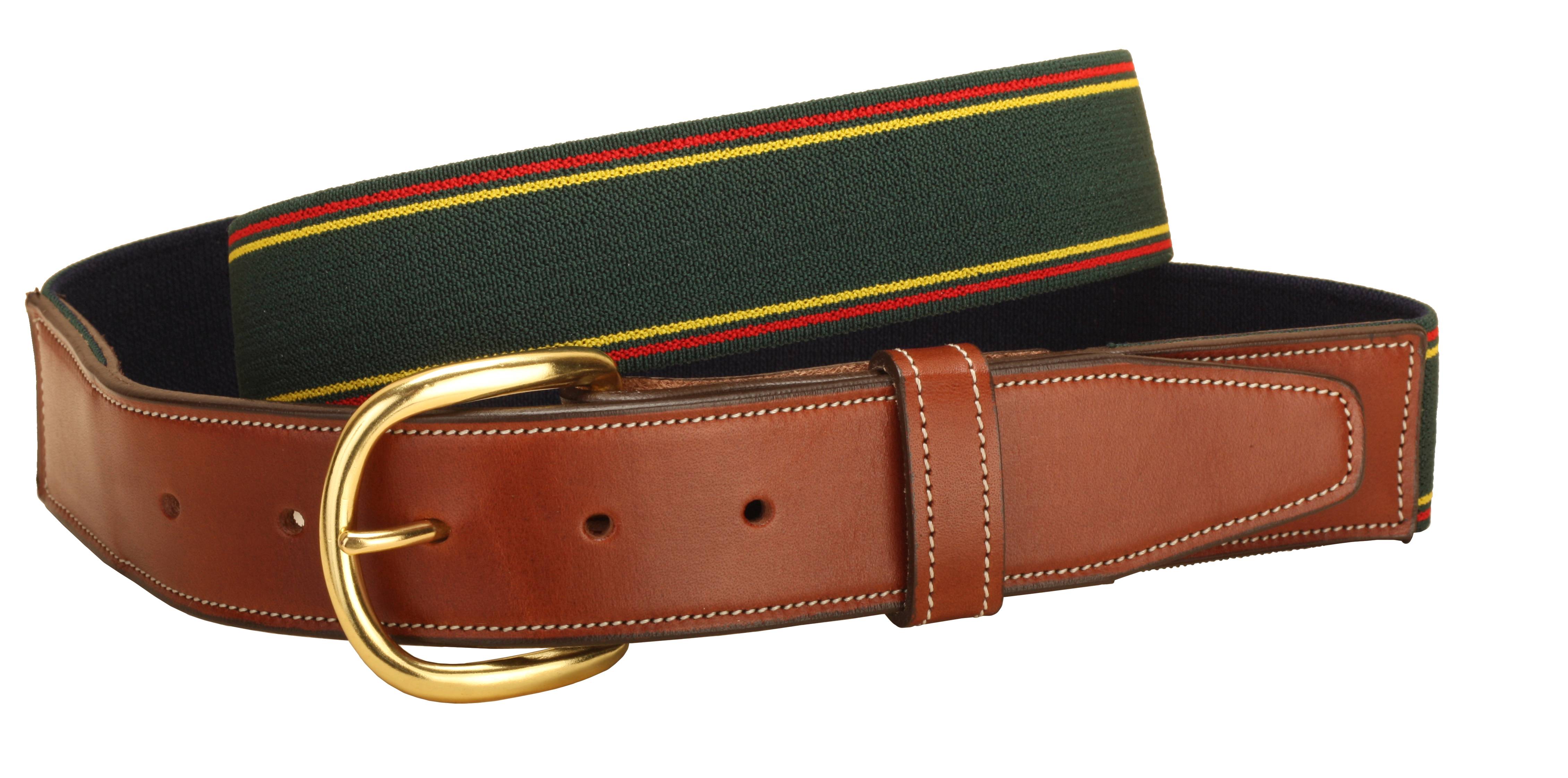 Tory Leather Elastic Belt With Leather Billets