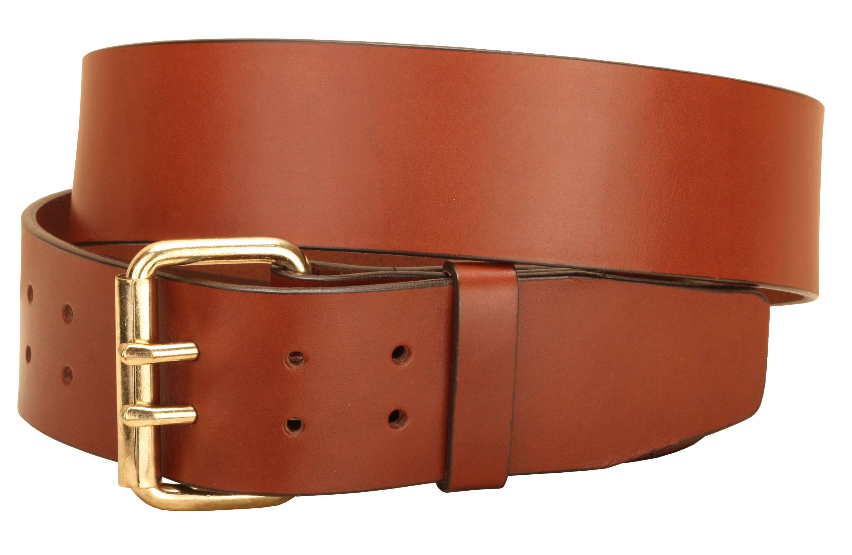 Tory Leather Double Holes/ Double Tongue Buckle Belt