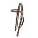 Tory Leather Albuquerque Classic Brow Band Silver Headstall