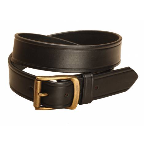 Tory Leather 1 1/2" Plain Belt with Brass Buckle
