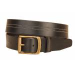 Tory Leather Center Stitched  Double Row Leather Belt