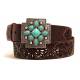 ARIAT Accessories Ladies Cutout Leather Belt With Cross Buckle