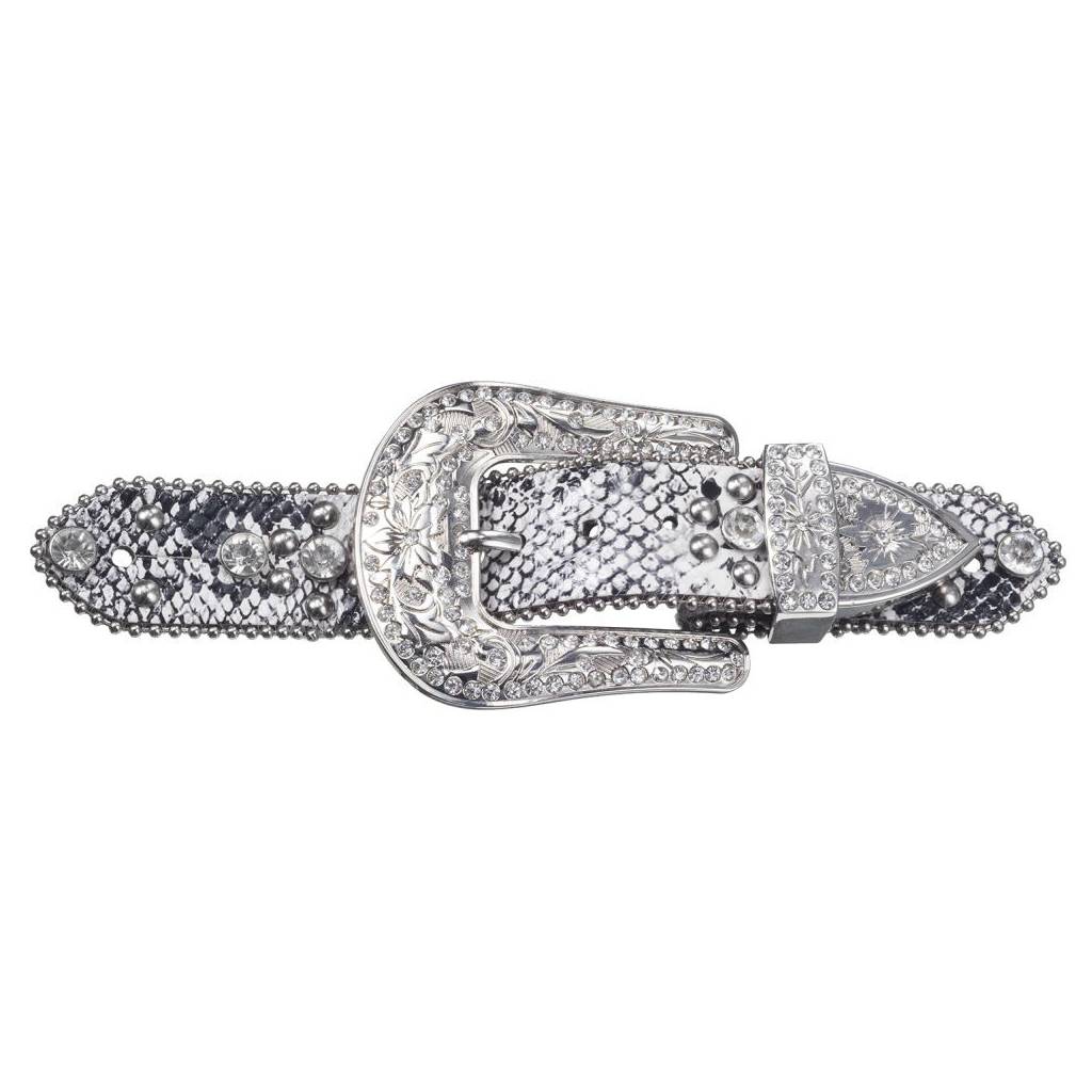 Silver Royal Greyson Belt Buckle Bling Spur Straps