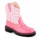 Roper Girls Faux Leather Glitter Print Boots - Pink