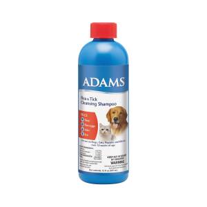 Adams Flea and Tick Cleansing Shampoo for Cats and Dogs