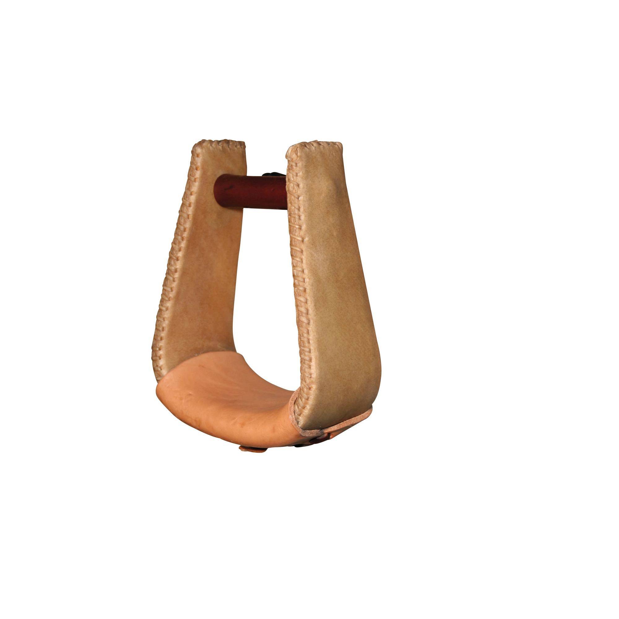Reinsman 3" Deep Rawhide Roper Laced Edge Stirrup