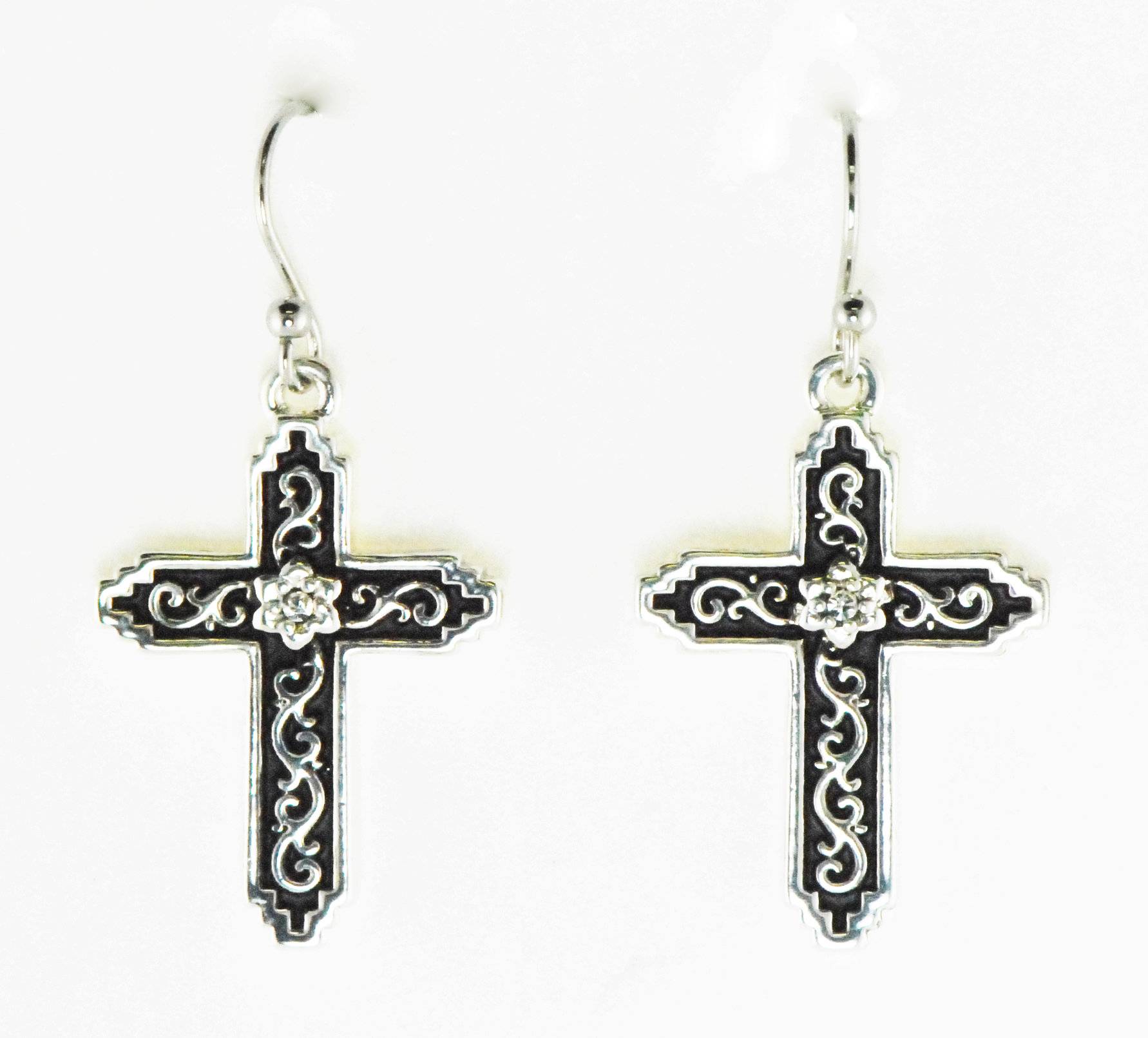 Western Edge Jewelry Filigree Crystal Stones Earrings