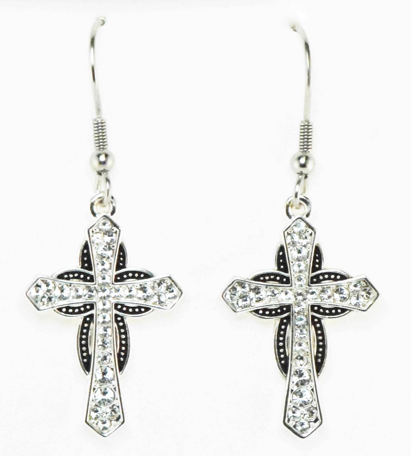 HorseLoverZ Western Edge Cross Earrings