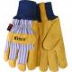 Kinco Lined Suede Pigskin Knit Wrist Glove