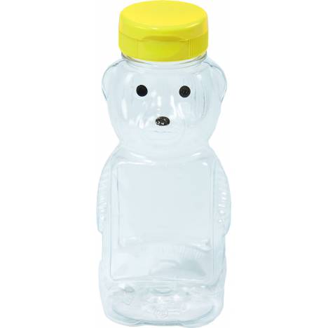 Little Giant Honey Bear Plastic Bottle With Lid - Pack Of 12