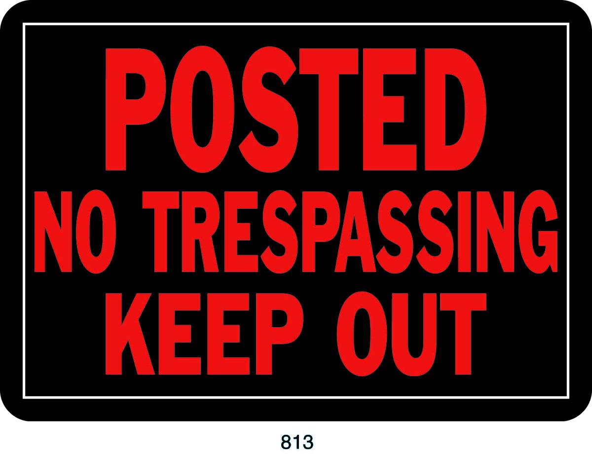 No Trespassing Property Sign
