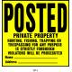 Posted Private Property Property Sign