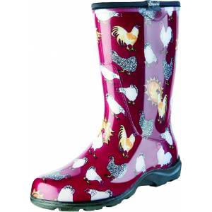 Sloggers Womens Waterproof Comfort Boots - Chicken Red - 8