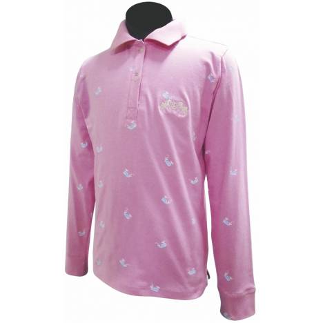 Equine Couture Whale Childs Long Sleeve Polo Shirt