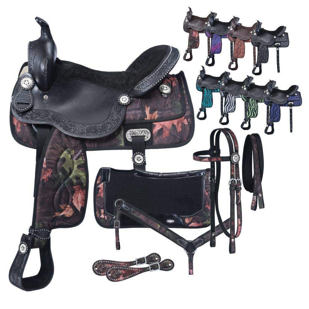 Tough1 Eclipse Pro Trail Saddle 7 Piece Package In Fun Prints