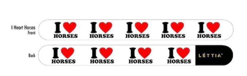 Lettia I Heart Horses Emery Board