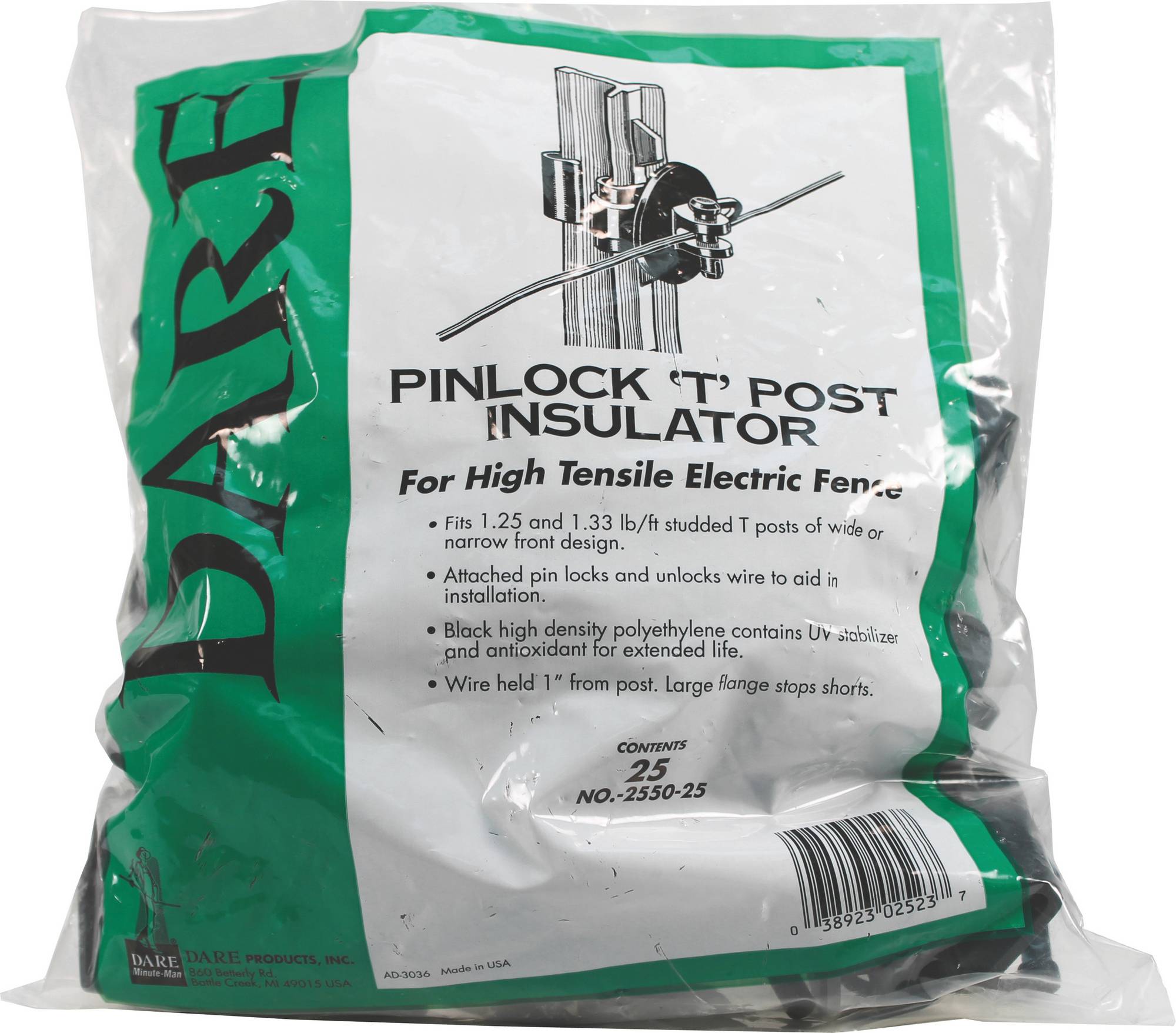 Pinlock Insulator For T-Posts - Black
