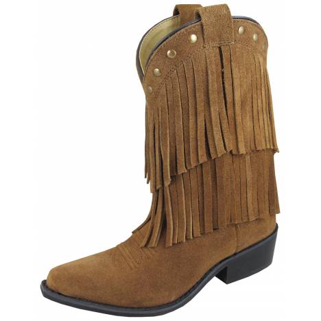 Smoky Mountain Kids Wisteria Double Fringe Leather Boots