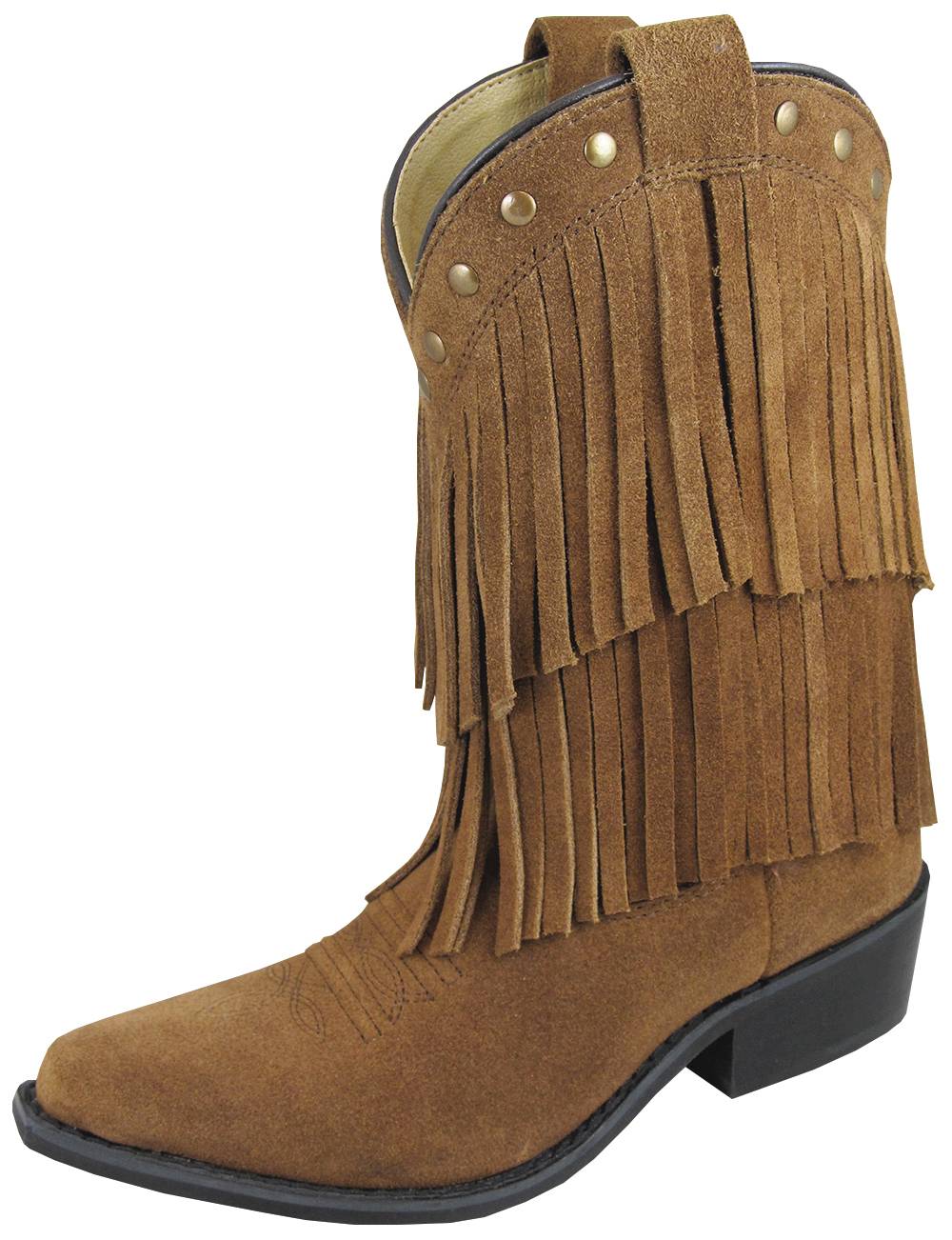 Smoky Mountain Kids Wisteria Double Fringe Leather Boots