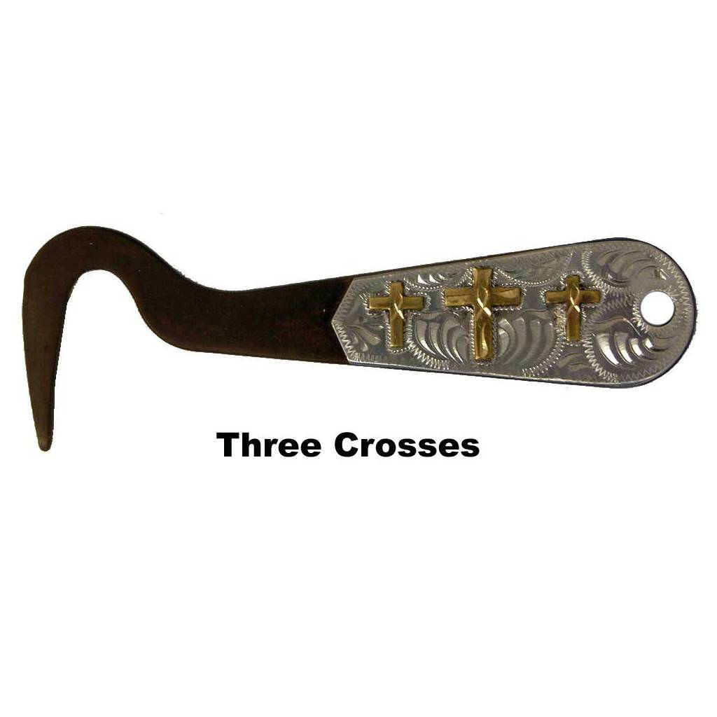 Silver Overlay Hoof Pick - Three Crosses