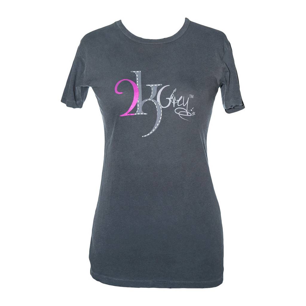 2kGrey Ladies Grey Logo Tee Shirt