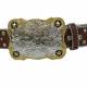 WOW Ladies Brown Leather Belt with Crystals