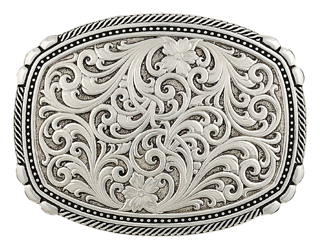 Montana Silversmiths Antiqued Medium Two-Tone Framed Buckle