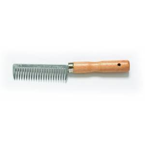 Shires Wooden Handle Aluminium Comb