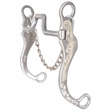 Classic Equine Les Vogt Roper Swivel Port Bit With Hinged Cheeks