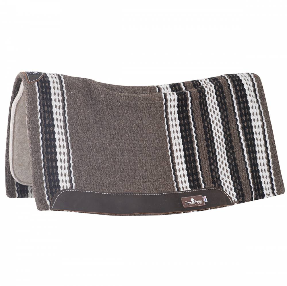 Classic Equine Zone Series Wool Blanket Top Western Pad 34 x 38