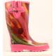 Blazin Roxx Ladies Rose Watercolor Round Toe Rain Boots